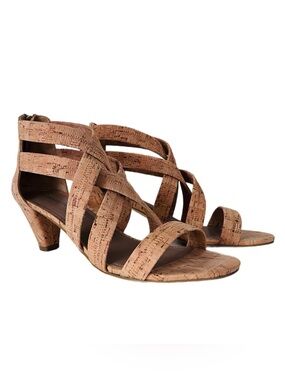Women's Donald Pliner Vida Cork Strappy Sandals Size 8.5